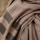 Hand-loomed Cotton Stole - Earth