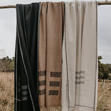 Hand-loomed Cotton Stole - Earth