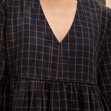 Sophia Dress Navy Check