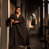 Akimi Dress Navy Check