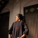 Akimi Dress Navy Check