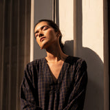 Akimi Top Navy Check