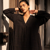 Akimi Dress Navy Check