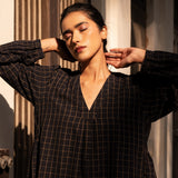 Akimi Top Navy Check
