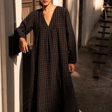 Akimi Dress Navy Check