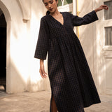 Sophia Dress Navy Check