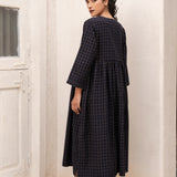 Sophia Dress Navy Check