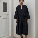 Iris Dress Navy Check