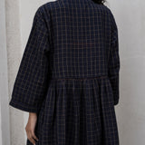 Iris Dress Navy Check