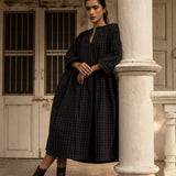 Iris Dress Navy Check