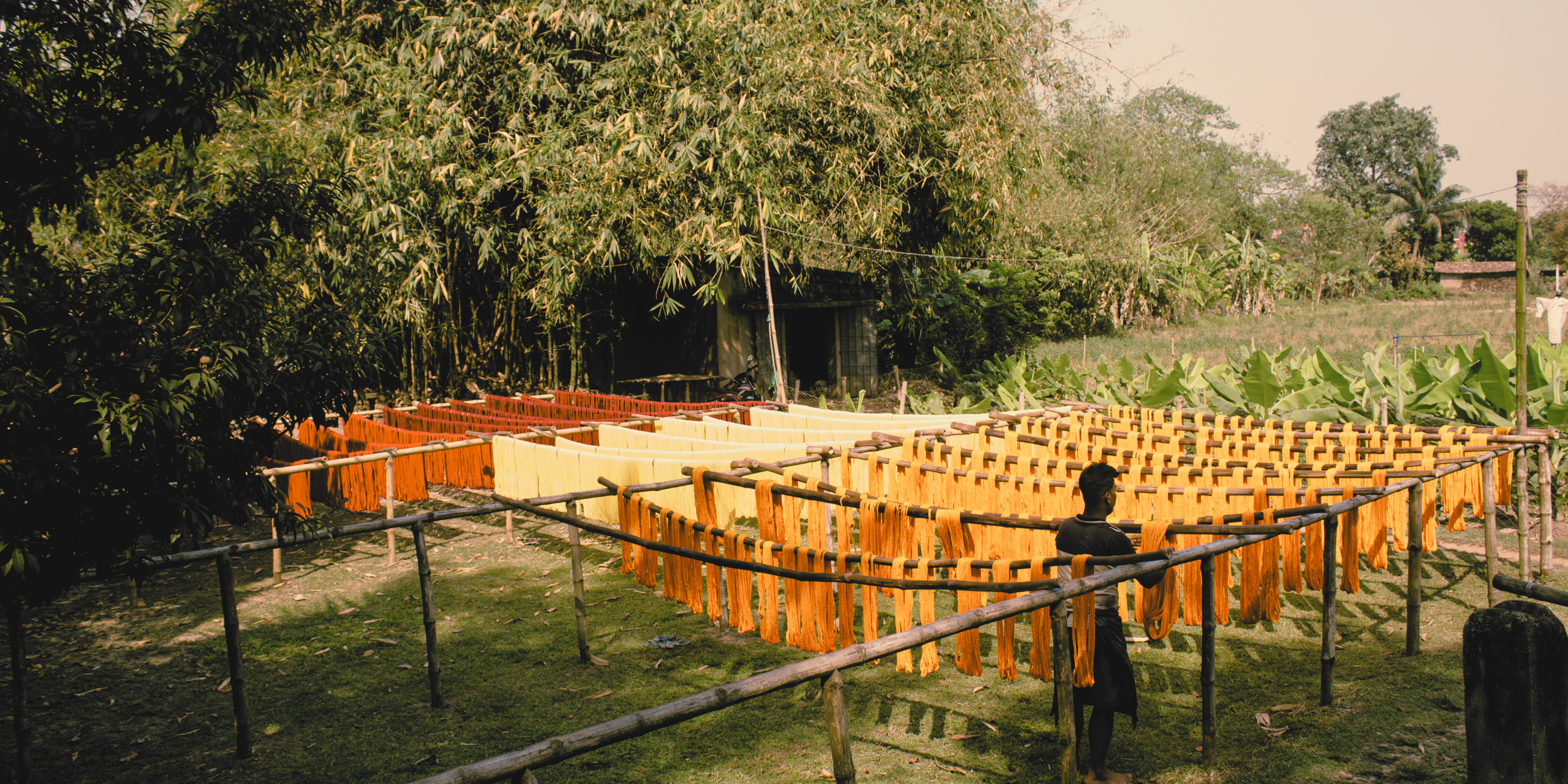 Fabric dyeing in Rural India