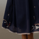 Hana Dress Navy Motifs