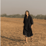 Shanti Dress Navy Motif