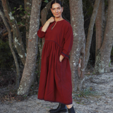Iris Dress Red Wine