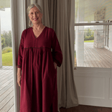 Sophia Dress Red Wine