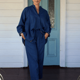 Yuji Pant Navy Stripe
