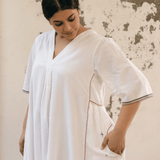 Hana Dress White Motifs