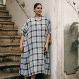 Yumi Dress Check Motif