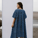 Osaka Dress Indigo Sky