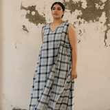 Tara Dress Check Motif