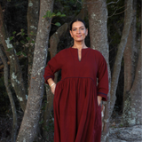 Iris Dress Red Wine