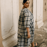 Shanti Dress Check Motif