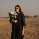 Shanti Dress Navy Motif