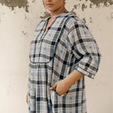 Shanti Dress Check Motif