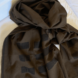 Hand-loomed Cotton Stole - Coffee