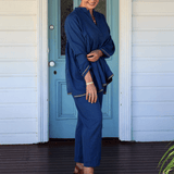Yuji Pant Navy Stripe