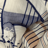 Handwoven White Stole  - Small