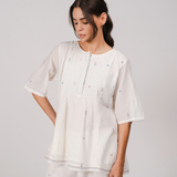 Evie Top - White Heart