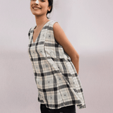 Tara Top Check Motif