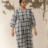 Shanti Dress Check Motif