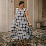 Tara Dress Check Motif
