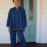 Yuji Pant Navy Stripe