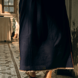 Hana Dress Navy Motifs