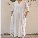 Hana Dress White Motifs