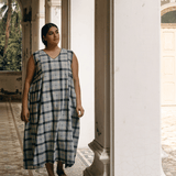 Tara Dress Check Motif