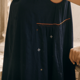 Bella Dress Navy Motifs