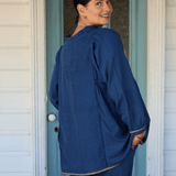 Umaya Top Navy Stripe