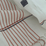 Handwoven Cotton Stole - Clay Stripe