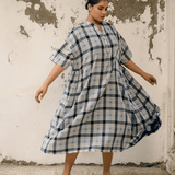 Yumi Dress Check Motif