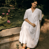 Hana Dress White Motifs