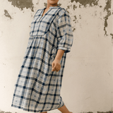 Shanti Dress Check Motif