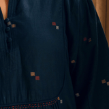 Shanti Dress Navy Motif