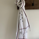 Handwoven Cotton Stole - Crisp White