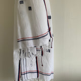 Handwoven Cotton Stole - Crisp White