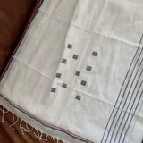 Handwoven Cotton Stole - Crisp White