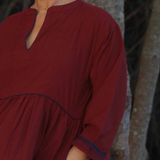 Iris Dress Red Wine